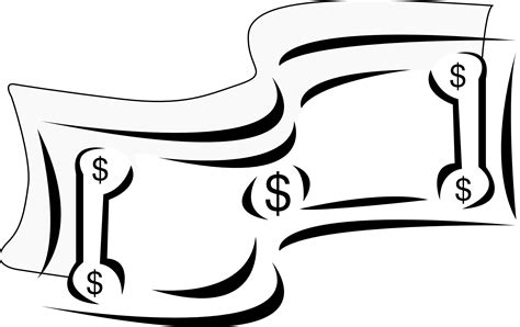 money clip art black and white|dollar bill black and white.